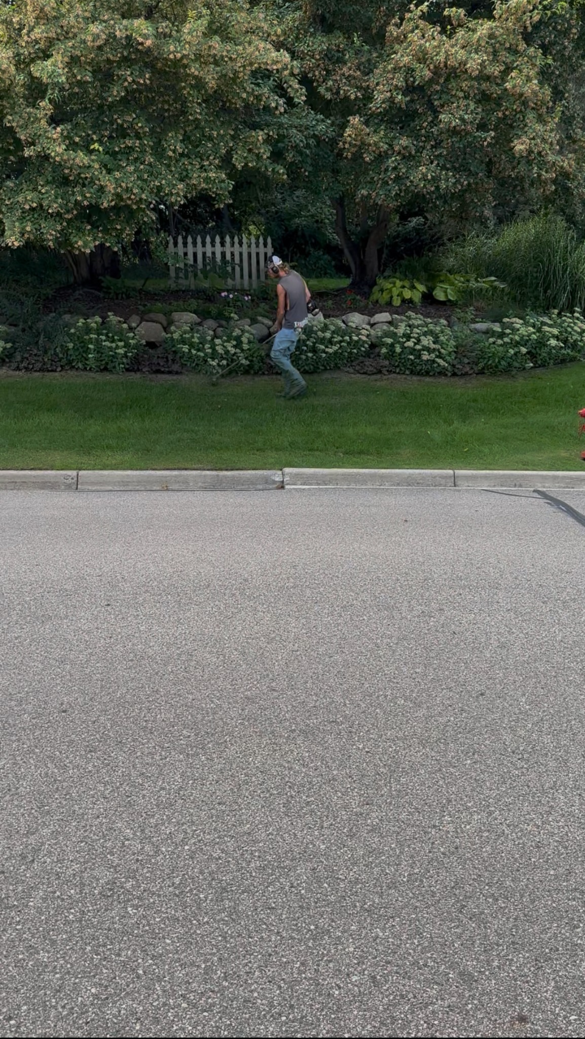 Property cleanup and trimming detail by Timberline Outdoor Services